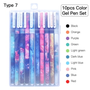 amdohai Gel Pens, Gel Pen Set, with Quick Drying Ink, 0.5mm, Multi Color Ink, 10 Count