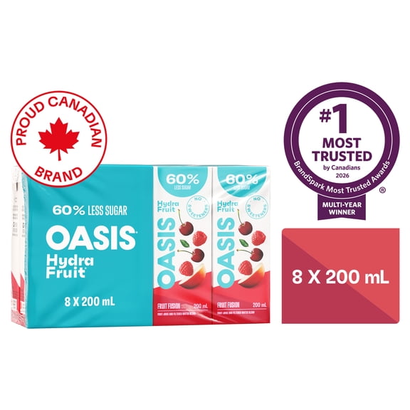 Oasis HydraFruit Fusion de Fruits Boîtes de Jus de Fruits 8x 200 ml