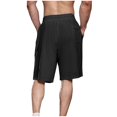 thumbnail image 4 of Diufon Men's Athletic Shorts Cotton Linen Drawstring Waisted Outdoor Sport Shorts Spring Summer Shorts with Pockets, 4 of 5