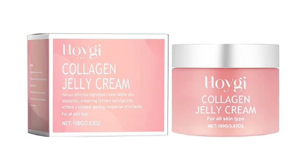 Hyogi Collagen Jelly Cream Moisturizing Face Cream - Hydrating Daily Face Moisturizer for Soft, Smooth-Looking Skin, All Skin Types, 100g