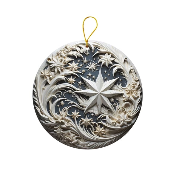 Nativity Scene Ornament with Double-Sided Acrylic Printing for Christmas Tree Decoration, 3.15 Inch Religious Holiday Keepsake Gift
