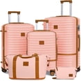 thumbnail image 1 of Joyway - Ensemble de 5 Valises Rigides à Roulettes en ABS - (Valise Extensible 20 Pouces 24 Pouces) - Bagage Enregistré 28 Pouces - Rose, 1 of 6