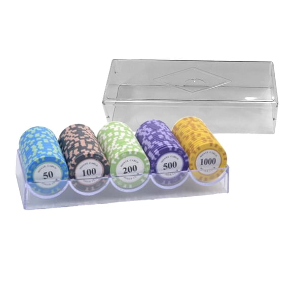 Milaget 100 Pieces Poker Chips Set Casino Card Games Chips for Party And Parties - C C