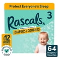 thumbnail image 1 of Rascals Premium Absorbent Baby Diapers, Size 3, Small Carton, 64 Count, 1 of 13