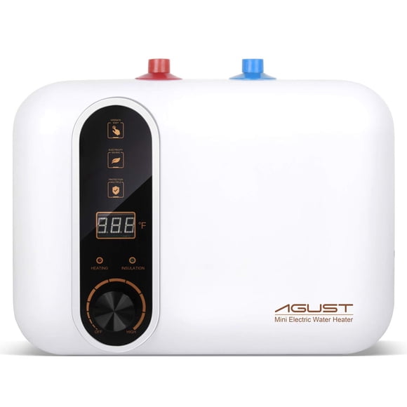 110V-120V 1.5Kw Instant Electric Hot Water Heater Under Kitchen Small Tank 2.5-3.0 Gallon Storage Rv Trailer Instant Counter Compact Point-of-Use 2 PCs 16Long 1/2?IP Stainless Steel Water Hose 11L
