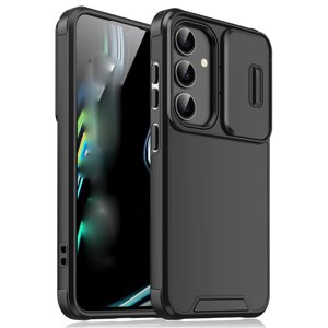 for Samsung Galaxy A36 5G Phone Case: Shockproof Protective Rugged Phone Cover with Camera Lens Slide | Drop Proof Military-Grade Protection TPU Hybrid Bumper Cases for Samsung Galaxy A36 5G,Black