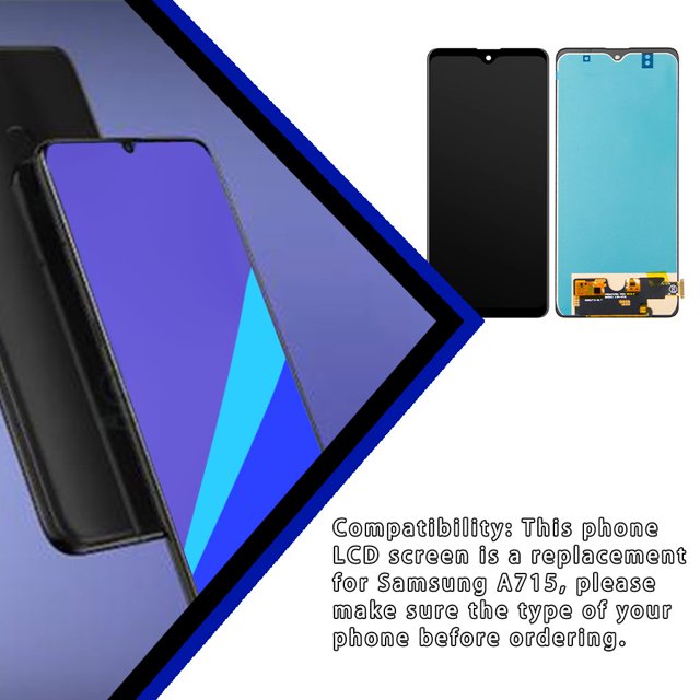 Écran LCD de Cellulaire Réparation Écran Tactile Numériseur en Verre Pièce Sensible Remplacement pour Samsung A715 Sans Cadre