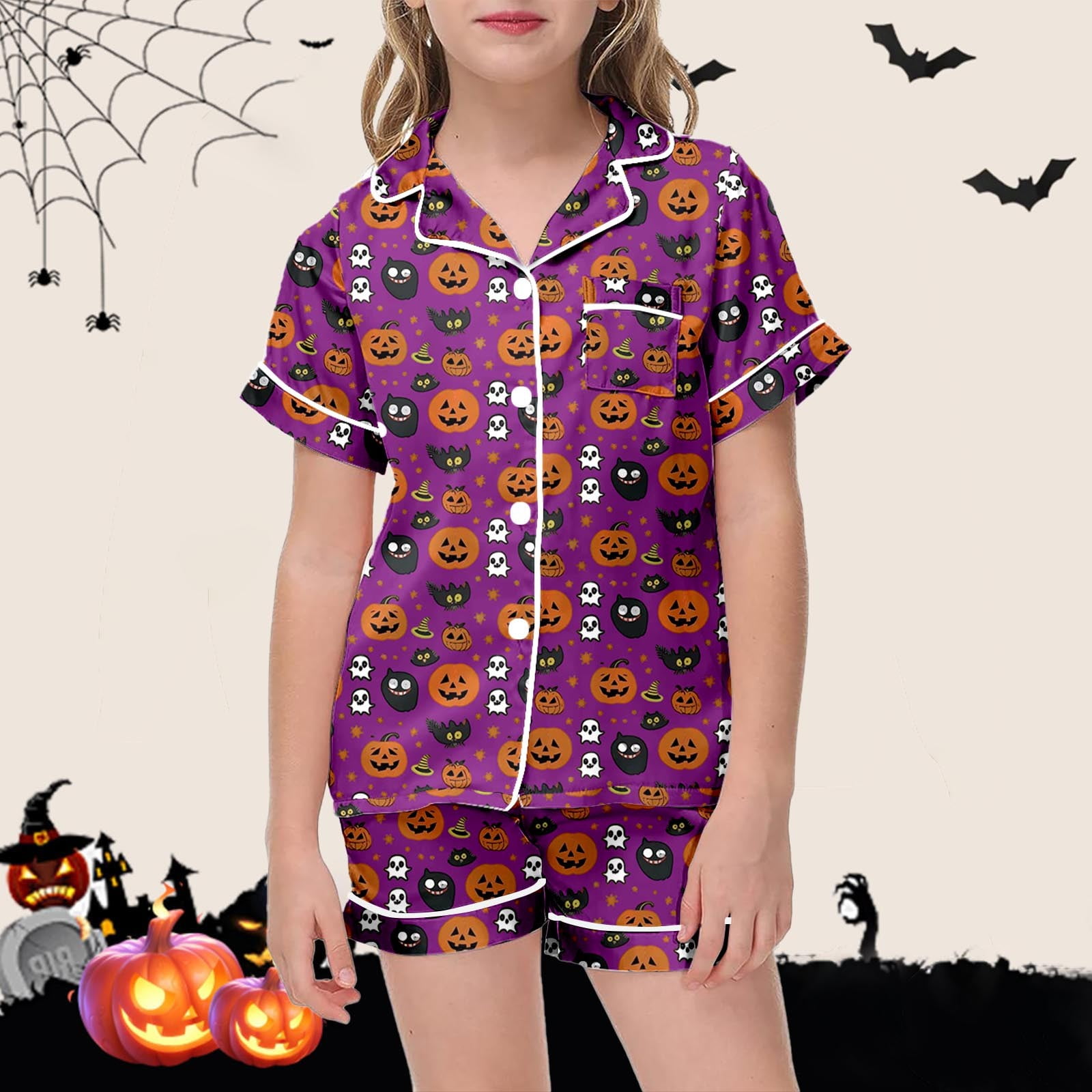 Déguisement Citrouille Halloween Enfant 1-4 Ans – Costume Avec Chapeau Et Sac, Sans Pantalon, Fille Ou Garçon