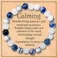 thumbnail image 1 of Calming Bracelets For Adults Natural Stone Howlite Aquamarine Jewelry For Mental Health And Anxiety, 1 of 6