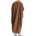 thumbnail image 5 of Pisexur Renaissance Costume Men's Muslim Robe Arab Middle Robe Long Style Long Sleeve Embroidered Standing Neck Pocket Long Shirt Fashion Casual Robe Medieval Costume, 5 of 5