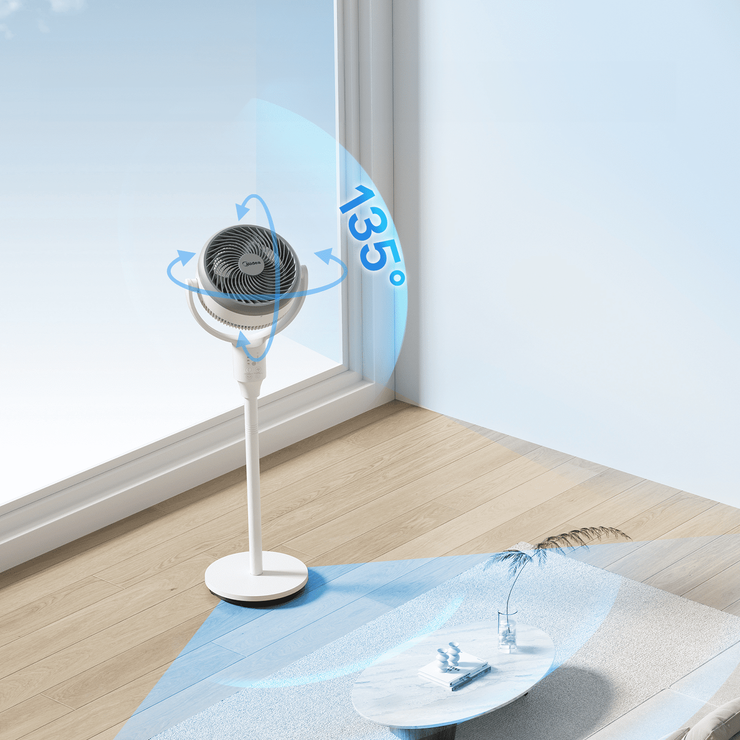 Midea 7" Digital Pedestal Air Circulator