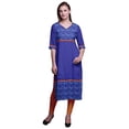 thumbnail image 1 of Bimba Kurta à Panneaux Imprimée Kurti Droite pour Femmes Vêtements d'Été Indiens, 1 of 5