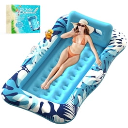 Flotteurs de piscine verts pour adultes - Anneau de piscine gonflable de 91 cm de diamètre - Tube de flotteur de piscine gonflable - Jouets d'eau