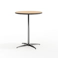 thumbnail image 1 of 24'' Round Wood Cocktail Table with 30'' and 42'' Columns, 1 of 9