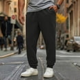 thumbnail image 2 of LIaqionyy Men's Sweatpants Cotton Comfortable Elastic Bottom Drawstring Waist Sweatpant for Men Exercise Jogger, 2 of 5