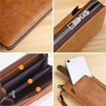 thumbnail image 2 of Cagogo Large Capacity Leather Wallet, RFID Blocking Zippered Billfold, Men's Long Wallet for 6.9 Inch Phones, Multiple Card Slots and Cash Compartments, Slim Bifold Design for Travel and Business,, 2 of 7