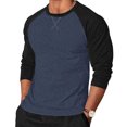 thumbnail image 1 of Tauxra Active Wear Long Sleeve Shirt for Men, Slim Fit Performance Top with Color Block Design, Breathable Workout and Casual Wear for Men, 1 of 5