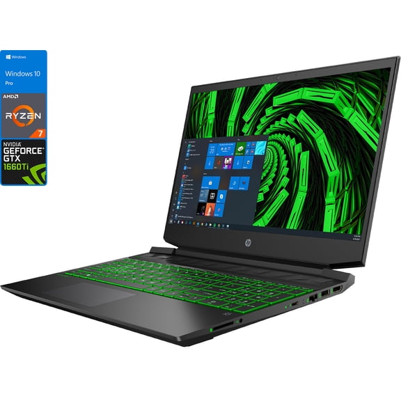 HP Pavilion 15 Portable de Jeu, Écran IPS FHD 15,6 Pouces, AMD Ryzen 7 4800H jusqu'à 4,2 GHz, 12 Go de RAM, SSD NVMe 512 Go, NVIDIA GeForce GTX 1660 TI, HDMI, Wi‐Fi, Bluetooth, Windows 10 Pro