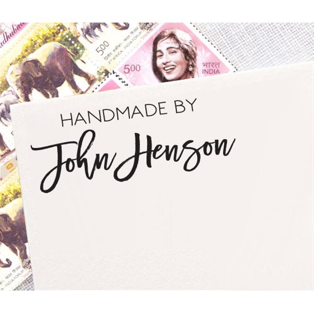 Self Inking Signature Font Stamp Handmade By Personalized Stamp Custom Rubber Stamper