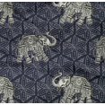 thumbnail image 4 of oneOone Organic Cotton Poplin Twill Fabric Elephant Block Decor Fabric Printed BTY 42 Inch Wide, 4 of 4