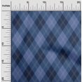 thumbnail image 2 of oneOone Velvet Medium Blue Fabric Check Sewing Material Print Fabric By The Yard 58 Inch Wide, 2 of 4
