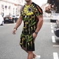 thumbnail image 1 of cllios Men's Short Sets 4th of July Short Sleeve Tshirts and Drawstring Shorts Matching Suits Independence Day Stars and Stripes Graphic Muscle Tracksuits Sets with Pockets, 1 of 5