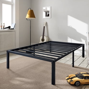 Amolife Cadre de Lit Plateforme en Métal Robuste Format Simple avec Grand Espace de Rangement sous le Lit de 16,5 Pieds'