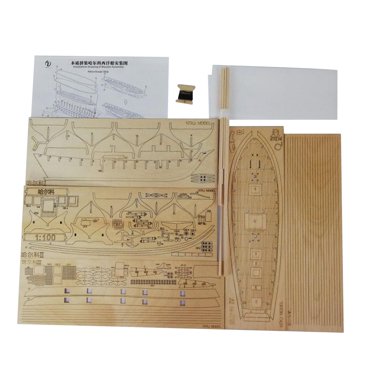1/100 Scale Wooden Ship Model DIY Kits Sailing Room Decor Model Set