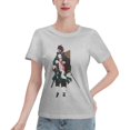 thumbnail image 1 of T-Shirt Basique à Manches Courtes pour Femmes Demon Slayer : Tanjirou et Nidouzi, 1 of 6