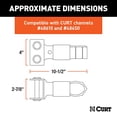 thumbnail image 2 of CURT 25329 Channel-Mount Adjustable Trailer Coupler, 2-5/16-Inch Hitch Ball, 12,500 lbs, 2 of 5