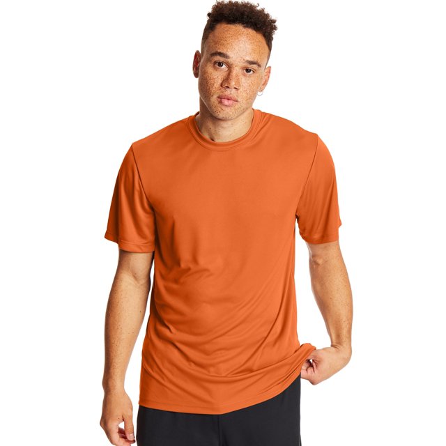 Hanes Mens Sport Cool DRI Performance Tee 2-Pack, 2XL, Safety Orange