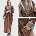 thumbnail image 5 of WZXFASHION Womens Fleece Robe Soft Plush Bathrobe Fluffy Cute Long Coat Night Robe WomenRobes A XL, 5 of 5