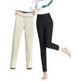 thumbnail image 4 of FAROOT Female Leggings, Thickened Solid Color Elastic High Waist Pants with Pockets, 4 of 9