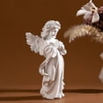thumbnail image 1 of Cute Praying Angel Statue All White Design with Intricately Sculpted for Friend Family Neighbors Gift, 1 of 4