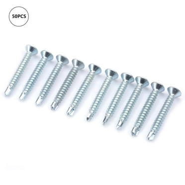 Rdeghly Vis Auto-Perçantes, Vis Métalliques, 50 Pcs pour Tôle Fine Bois Bricolage Structure en Acier