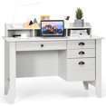 thumbnail image 1 of Costway Bureau d'Ordinateur PC Portable Table d'Écriture Poste de Travail Étudiant Étude Mobilier Blanc, 1 of 10