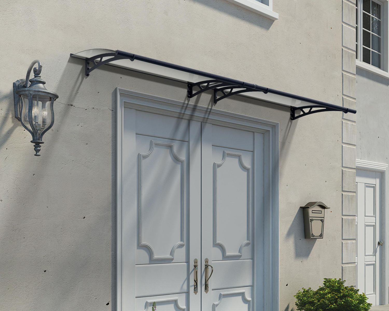 CANOPIA by PALRAM Altair 3 ft. x 9 ft. Door Awning Kit - Grey