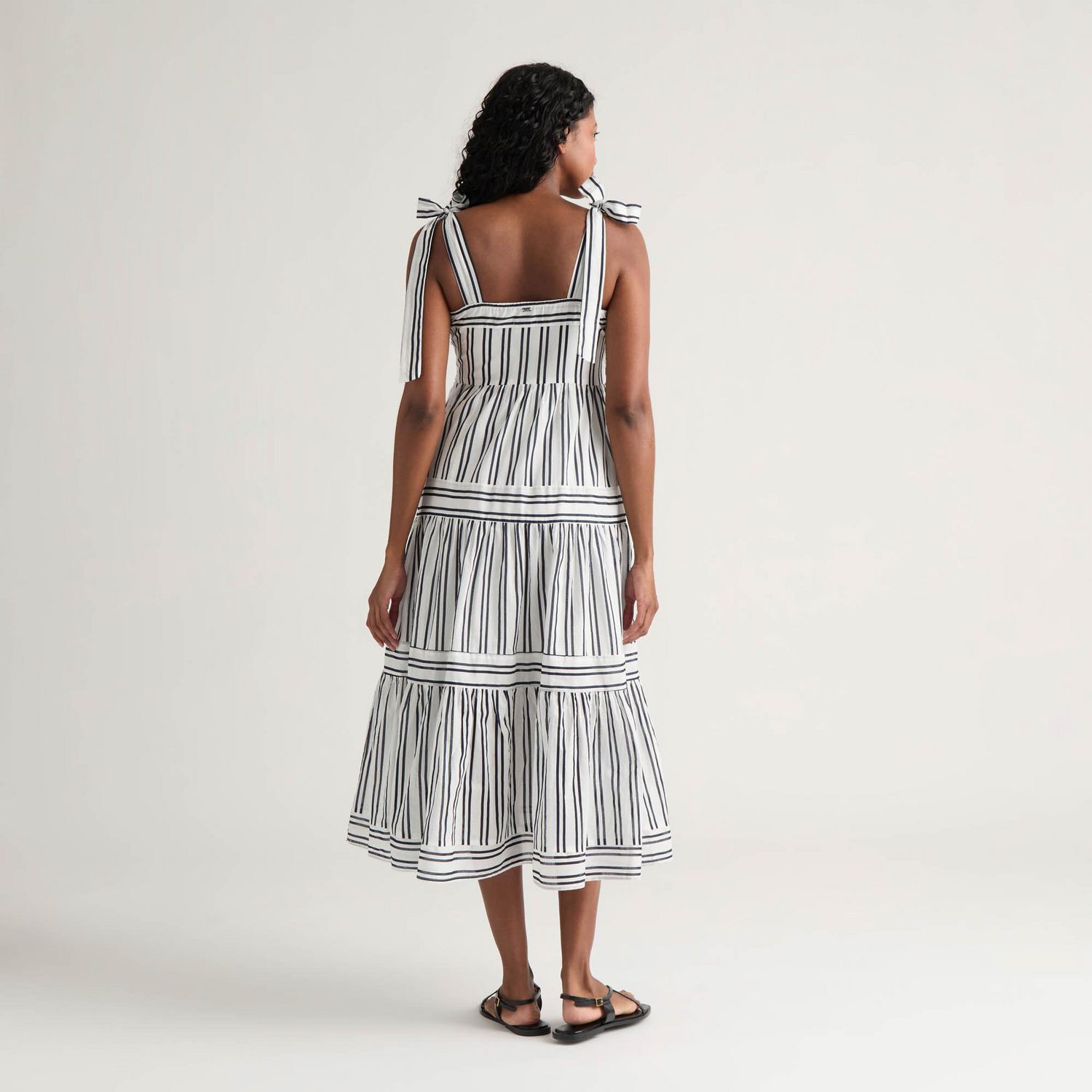 Robe à volants imprimée bretelles tissées Mexx pour femme