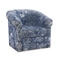 thumbnail image 1 of McRae Swivel Club Chair, Blue, 1 of 7