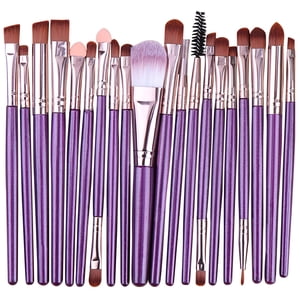 Xihbxyly Liquidation 20 Pcs Makeup Brosse Set Outils Maquillage Kit toilette Laine Make Up Brosse Ensemble Vacances