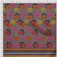 thumbnail image 2 of oneOone Tissu en Coton à Rayures et Panneau Floral Décoratif Imprimé 56 Pouces de Large, 2 of 3