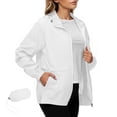 thumbnail image 4 of Women's Rain Jacket 2025 - Waterproof Lightweight Hooded Windbreaker Packable with Pockets, 4 of 8