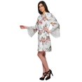 thumbnail image 2 of Moomaya Printed Short Robes For Women Cotton Robes For Women With Lace Trim, 2 of 6