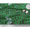 thumbnail image 2 of Soimoi Green Cotton Duck Fabric Artistic Insect & Leopard Animal Skin Decor Fabric Printed BTY 42 Inch Wide, 2 of 3