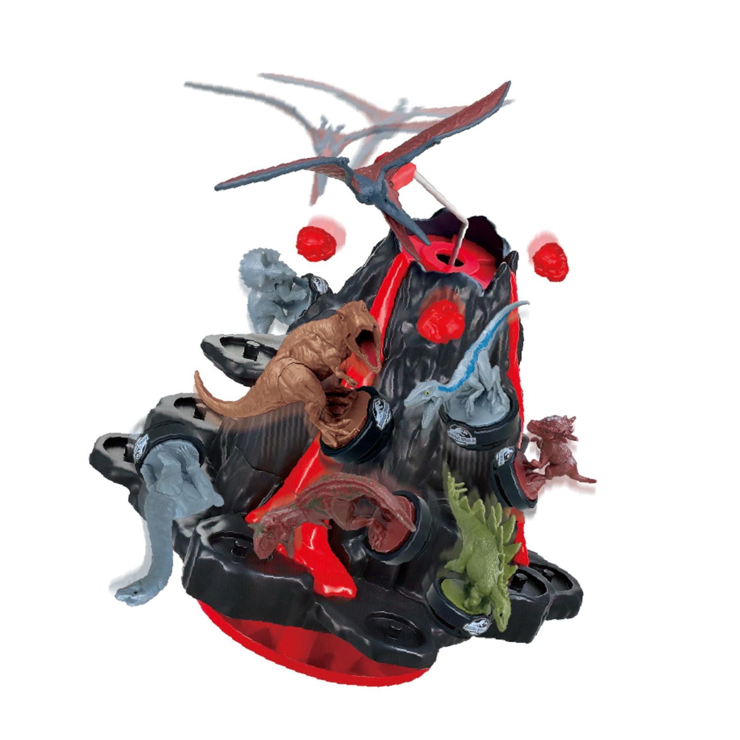 Epoch Games Jurassic World Shaky Volcano, Tabletop Balancing Game with Collectible Dinosaur Figures
