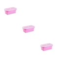 thumbnail image 4 of Thinsony Silica Gel Lightweight And Compact For On--Go Sealed Preservation Box Microwave Lunch Box Silicone Lunch Box pink 800ml 3Set, 4 of 6