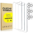 thumbnail image 1 of [3+3 Pack] for iPhone 12 Pro Max Screen Protector and Camera Lens Protector, 9H Hardness HD Tempered Glass Screen Protector for iPhone 12 Pro Max, Easy Installation, Bubble Free, 1 of 7