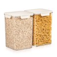 thumbnail image 1 of Sorbus 2-Pack Tall Square Airtight Food Storage Containers – Clear Stackable Pantry, 1 of 8