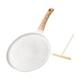 thumbnail image 3 of yuksok Nonstick Crepe Pan Aluminum Alloy Cookware Multipurpose for Home Roti Indian White, 3 of 9