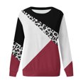 thumbnail image 4 of HKEJIAOI T-Shirts à Manches Longues en Polyester pour Femmes, Imprimé Floral, Col Rond, Hauts d'Été à Manches Longues pour Femmes 2023, 4 of 4